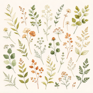Botanical Illustration Asset Kit