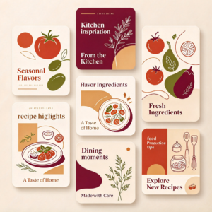 Gourmet Food Social Post Templates