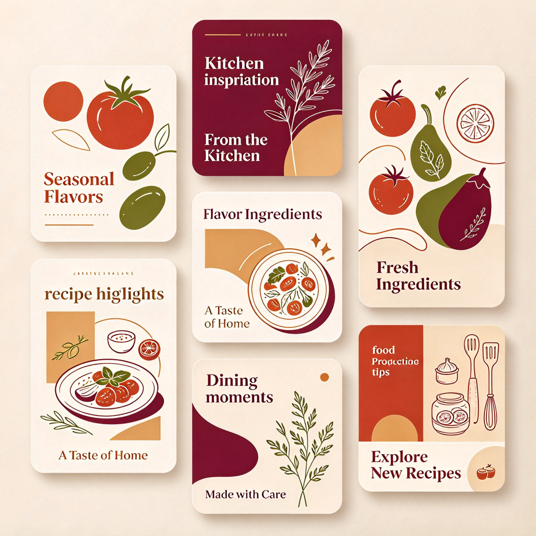 Gourmet Food Social Post Templates